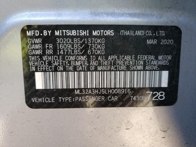 2020 MITSUBISHI MIRAGE ES ML32A3HJ5LH008916