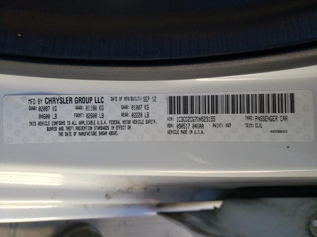 2013 DODGE AVENGER SX 1C3CDZCG7DN523155