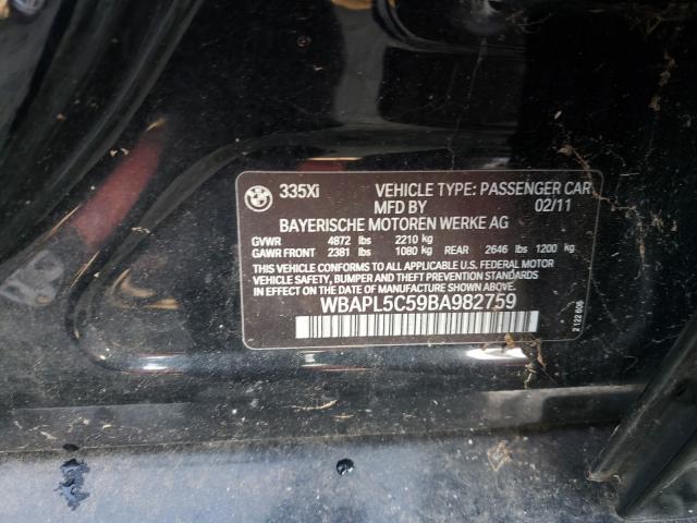 2011 BMW 335 XI WBAPL5C59BA982759