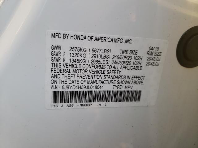 2018 ACURA MDX TECHNO 5J8YD4H59JL018044