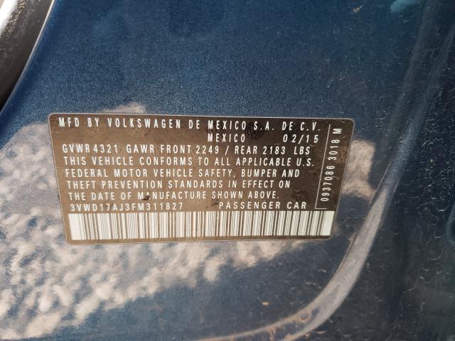 2015 VOLKSWAGEN JETTA SE 3VWD17AJ3FM311827