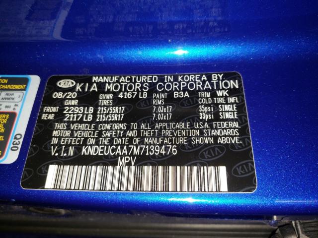 2021 KIA SELTOS S KNDEUCAA7M7139476
