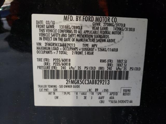 2010 FORD FLEX SEL 2FMGK5CC3ABB29213