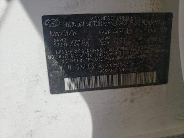 2019 HYUNDAI SONATA LIM 5NPE34AFXKH784779