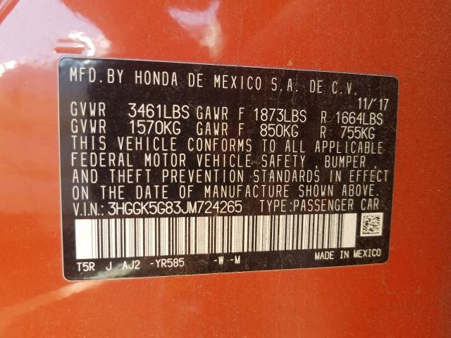 2018 HONDA FIT EX 3HGGK5G83JM724265