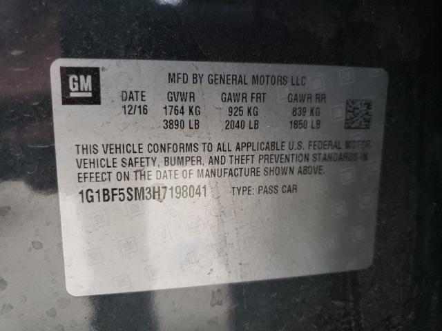 2017 CHEVROLET CRUZE PREM 1G1BF5SM3H7198041