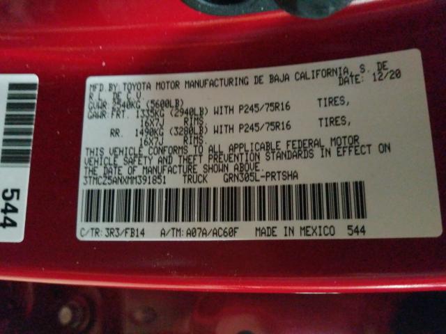 2021 TOYOTA TACOMA DOU 3TMCZ5ANXMM391851