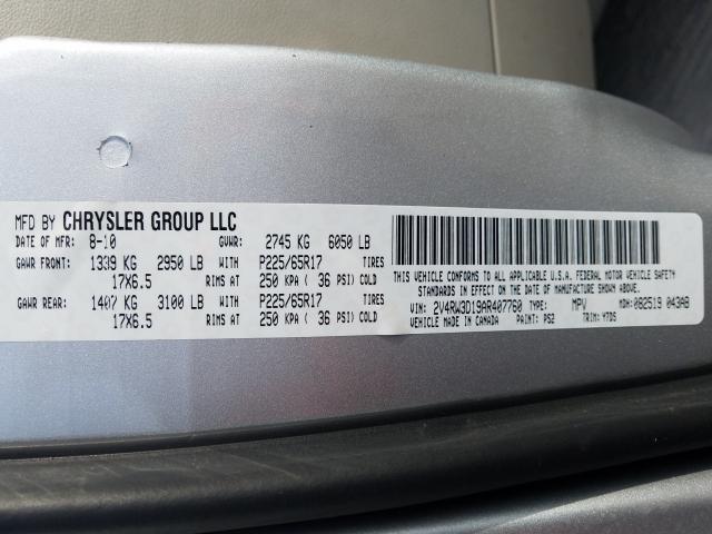 2010 VOLKSWAGEN ROUTAN SE 2V4RW3D19AR407760