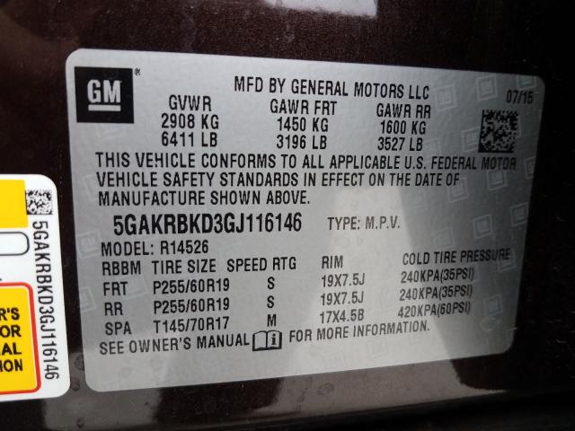 2016 BUICK ENCLAVE 5GAKRBKD3GJ116146