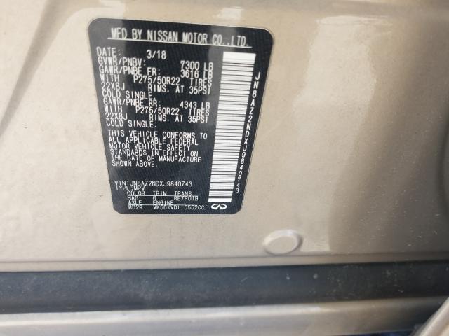 2018 INFINITI QX80 BASE JN8AZ2NDXJ9840743