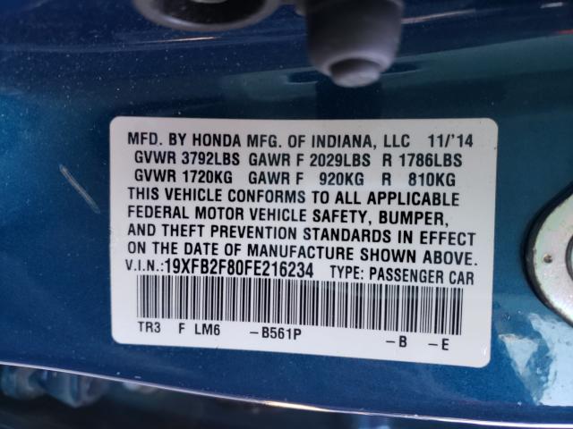 2015 HONDA CIVIC EX 19XFB2F80FE216234