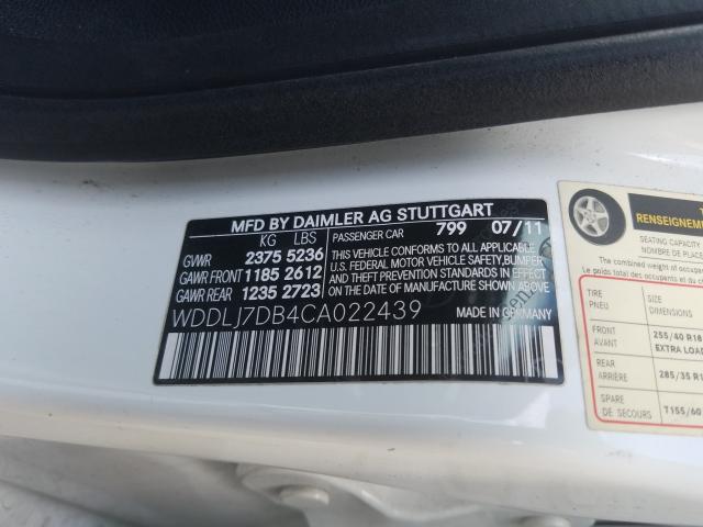 2012 MERCEDES-BENZ CLS 550 WDDLJ7DB4CA022439