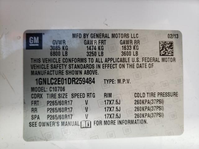 2013 CHEVROLET TAHOE POLI 1GNLC2E01DR259484