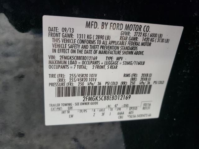 2014 FORD FLEX SEL 2FMGK5C88EBD12169