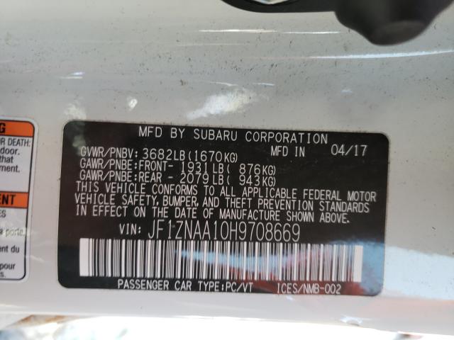 2017 TOYOTA 86 BASE JF1ZNAA10H9708669
