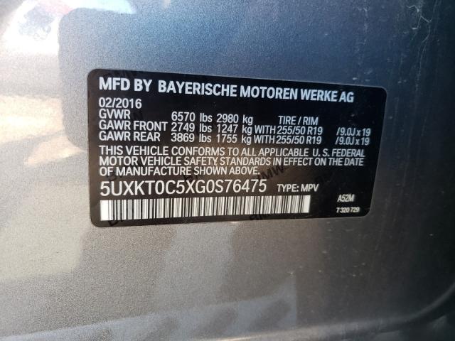 2016 BMW X5 XDR40E 5UXKT0C5XG0S76475