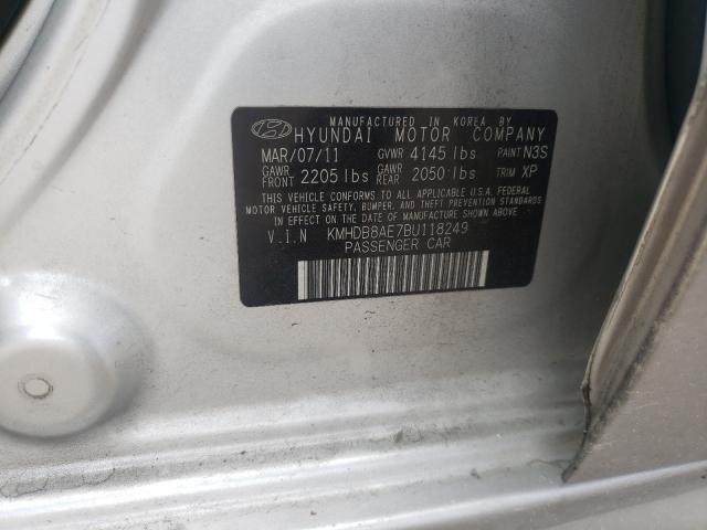 2011 HYUNDAI ELANTRA TO KMHDB8AE7BU118249