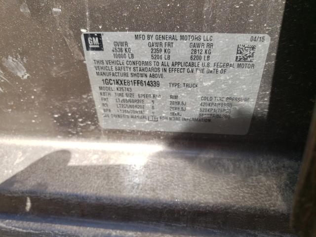 2015 CHEVROLET SILVERADO 1GC1KXE81FF614339