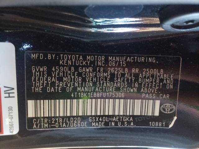 2015 TOYOTA AVALON XLE 4T1BK1EB8FU175306