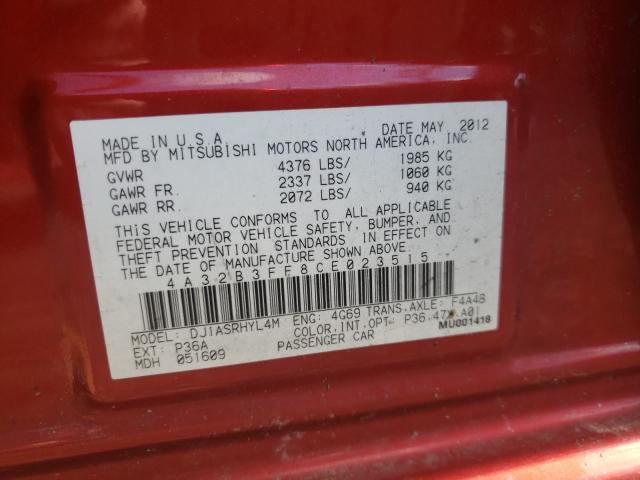 2012 MITSUBISHI GALANT ES 4A32B3FF8CE023515
