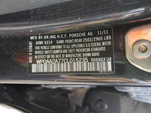 2012 PORSCHE PANAMERA 2 WP0AA2A77CL015235