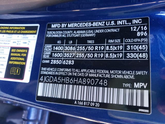 2017 MERCEDES-BENZ GLE 350 4M 4JGDA5HB6HA890748