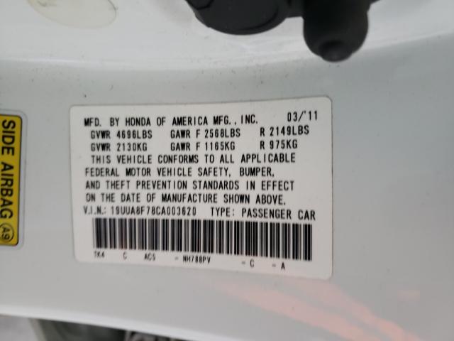 2012 ACURA TL 19UUA8F78CA003620