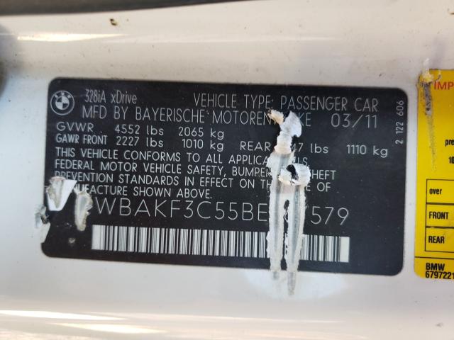 2011 BMW 328 XI WBAKF3C55BE567579