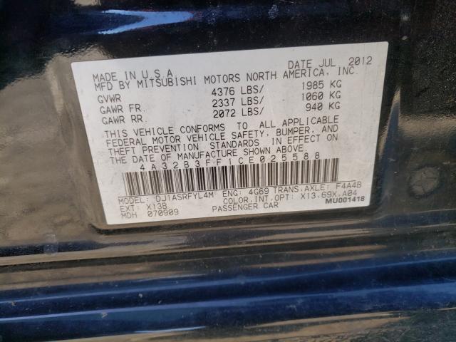 2012 MITSUBISHI GALANT ES 4A32B3FF1CE025588