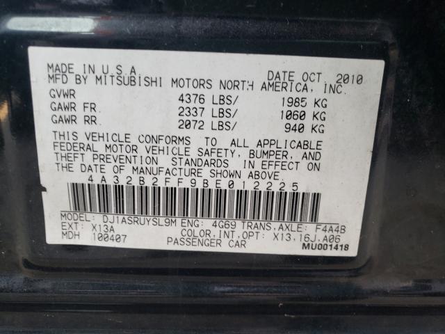 2011 MITSUBISHI GALANT FE 4A32B2FF9BE012225