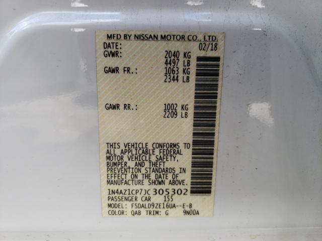 2018 NISSAN LEAF S 1N4AZ1CP7JC305302