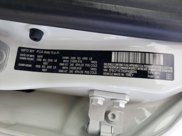2016 FIAT 500X TREKK ZFBCFYET8GP412264