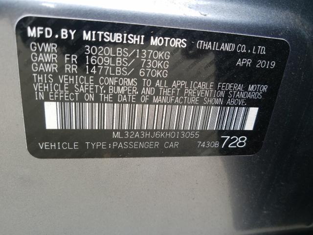 2019 MITSUBISHI MIRAGE ES ML32A3HJ6KH013055