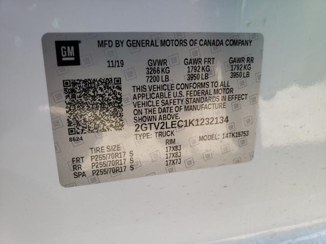 2019 GMC SIERRA LIM 2GTV2LEC1K1232134