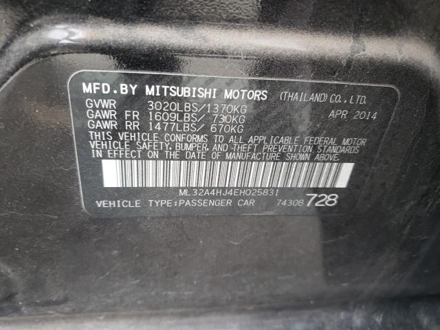 2014 MITSUBISHI MIRAGE ES ML32A4HJ4EH025831