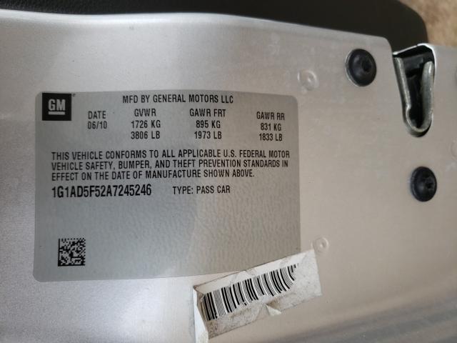 2010 CHEVROLET COBALT 1LT 1G1AD5F52A7245246