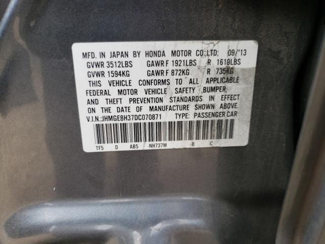 2013 HONDA FIT JHMGE8H37DC070871