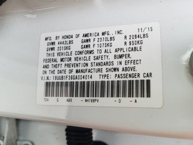 2016 ACURA TLX 19UUB1F36GA004014