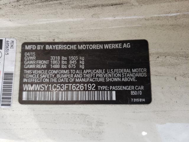 2015 MINI COOPER ROA WMWSY1C53FT626192