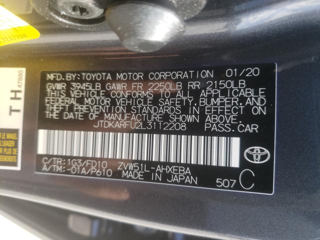 2020 TOYOTA PRIUS L JTDKARFU2L3112208