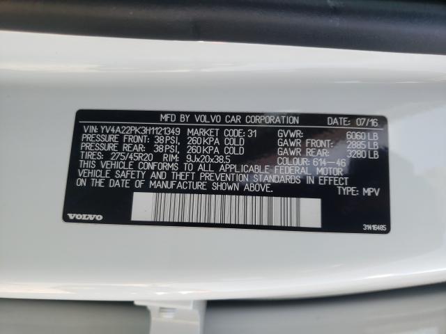 2017 VOLVO XC90 T6 YV4A22PK3H1121349