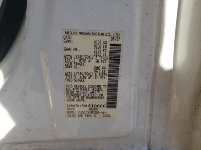2017 NISSAN NV 1500 S 1N6BF0KY7HN810666