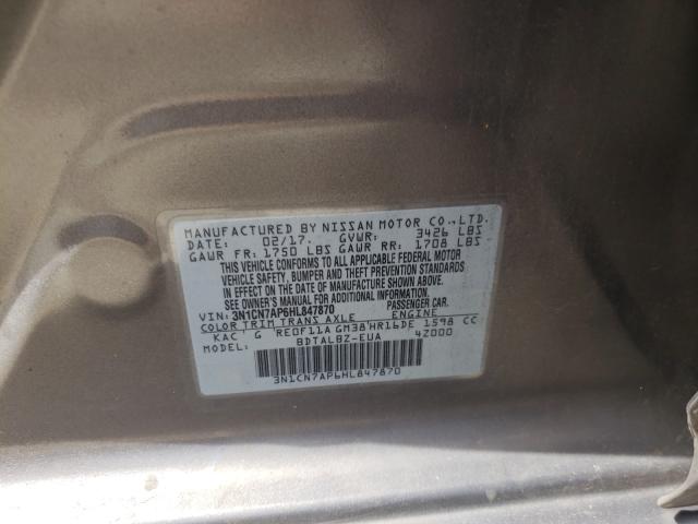 2017 NISSAN VERSA S/S 3N1CN7AP6HL847870