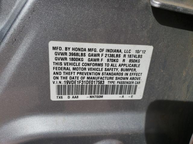 2013 ACURA ILX 20 19VDE1F31DE017583
