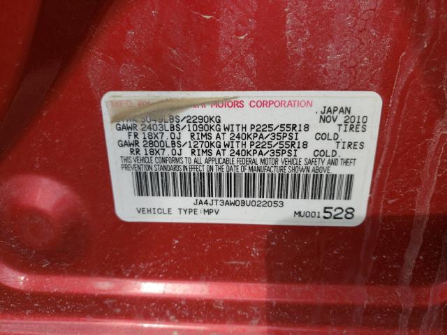 2011 MITSUBISHI OUTLANDER JA4JT3AW0BU022053