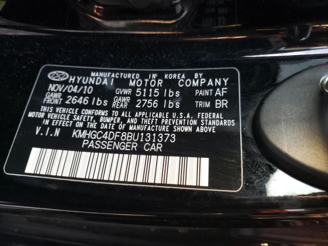 2011 HYUNDAI GENESIS 4. KMHGC4DF8BU131373