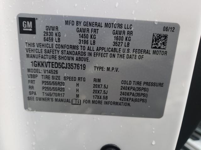 2012 GMC ACADIA DEN 1GKKVTED5CJ357619
