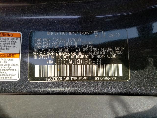 2013 SUBARU BRZ 2.0 LI JF1ZCAC1XD1603939