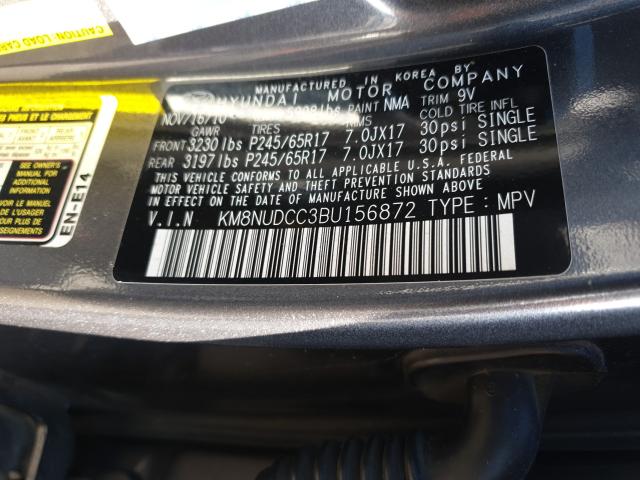 2011 HYUNDAI VERACRUZ G KM8NUDCC3BU156872