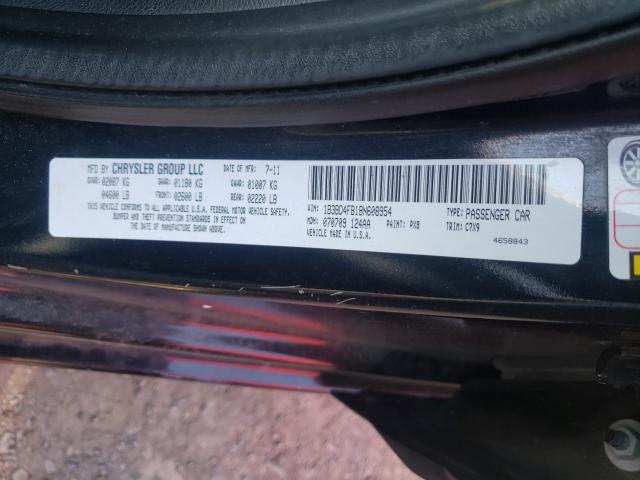2011 DODGE AVENGER EX 1B3BD4FB1BN608954